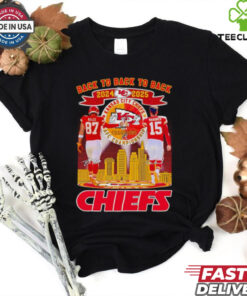 Back to back to back 2024 2025 Chiefs Travis Kelce and Patrick Mahomes shirt