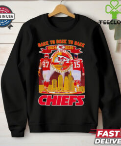 Back to back to back 2024 2025 Chiefs Travis Kelce and Patrick Mahomes shirt