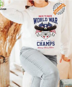 Back to back world war champs history’s heavy hitters USA flag shirt