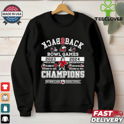 Back2back 2023 24 Bowl Games Champions Northern Illinois Huskies Football shirt