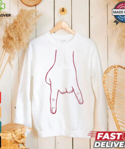 Bacon White and Red Horn Hands Down T Shirt