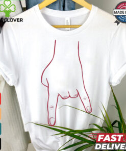 Bacon White and Red Horn Hands Down T Shirt