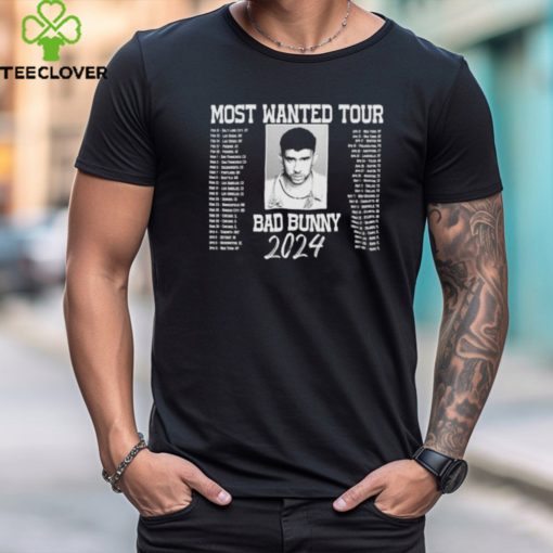 Bad Bunny 2024 Most Wanted Tour Dates Exclusive Concert Shirt