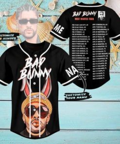 Bad Bunny Most Wanted Tour Custom Baseball Jersey