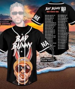 Bad Bunny Most Wanted Tour Custom Baseball Jersey