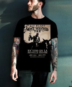 Bad Bunny Tour 2024 Most Wanted Tour En Vivo En La Panralla Grande On June 7 8 At Caribbean Cinemas Unisex T Shirt