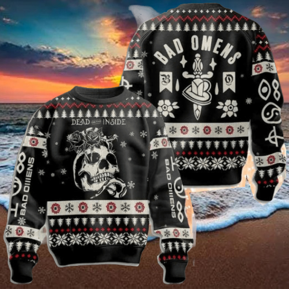 Bad Omens Dead On The Inside Exit Wounds 2024 Ugly Christmas Sweater Bad Omens Dead On The Inside Exit Wounds 2024 Ugly Christmas Sweater