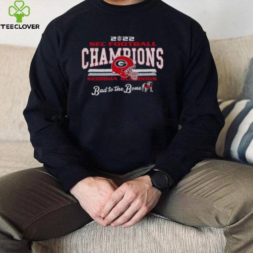 Bad to the Bone Georgia Bulldogs 2022 SEC Football Conference Champions Stripes T Shirt
