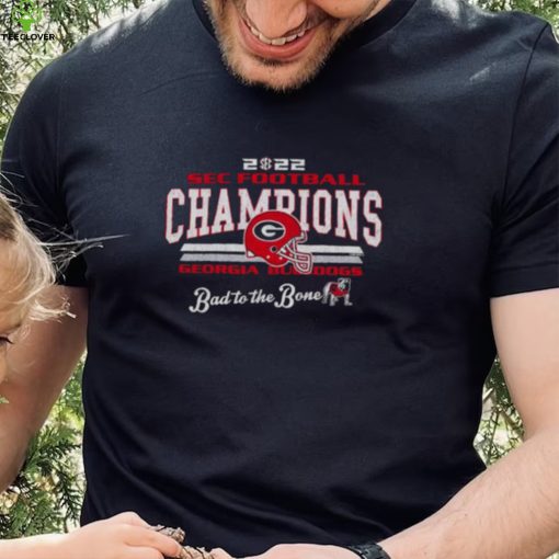 Bad to the Bone Georgia Bulldogs 2022 SEC Football Conference Champions Stripes T Shirt