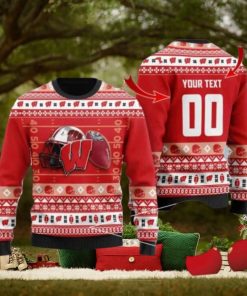 Badgers Custom Name & Number Personalized Knitted Ugly Christmas Sweater