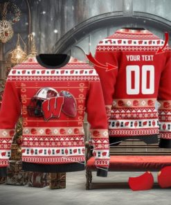 Badgers Custom Name & Number Personalized Knitted Ugly Christmas Sweater