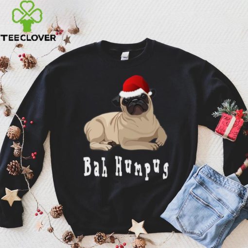 Bah Humbug Christmas Pug T Shirt