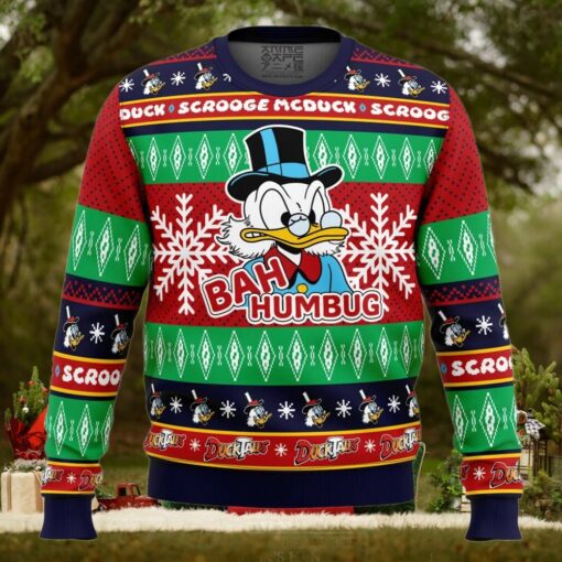 Bah Humbug Faux DuckTales Pop Culture Ugly Christmas Sweater