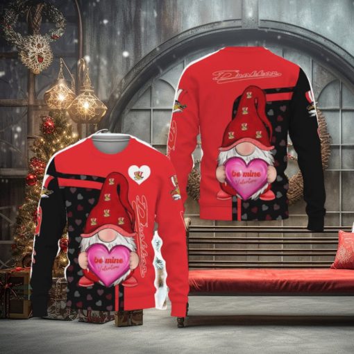Baie’ ‘Comeau Drakkar Be Mine Valentine Gnomes With Valentine Football American Valentine Day Knitted Xmas Sweater