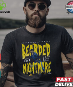 Bailey Ober Minnesota Baseball Bearded Nightmare Signature t shirt