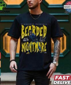 Bailey Ober Minnesota Baseball Bearded Nightmare Signature t shirt