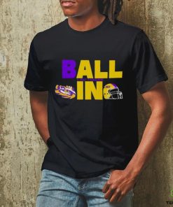 Ball In Lsu Tigers Logo Helmet T Shirt