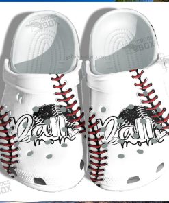 Ball Mom 3D Baseball Line Crocs Shoes Gift Mother Cool Crocs Gift Grandma