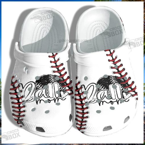 Ball Mom 3D Baseball Line Crocs Shoes Gift Mother  Cool Crocs Gift Grandma