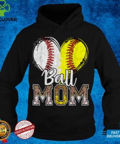 Ball Mom Heart Baseball Softball Mama Women Mothers Day 2022 T Shirt