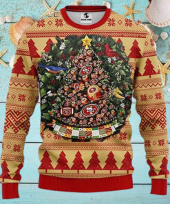 Ball Pine Tree Christmas San Francisco 49ers Ugly Christmas Sweater