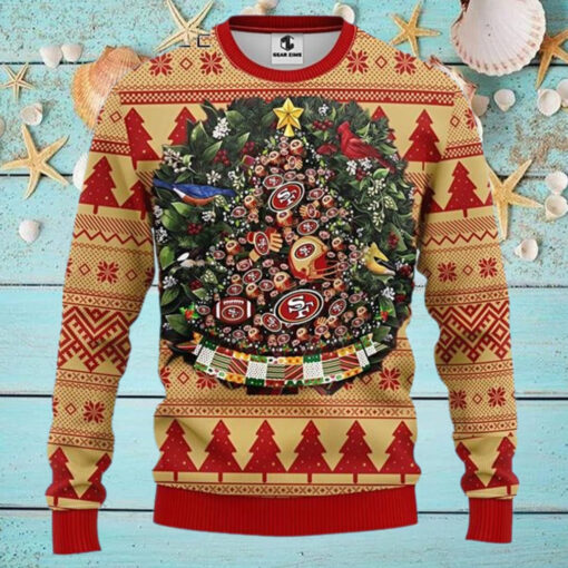 Ball Pine Tree Christmas San Francisco 49ers Ugly Christmas Sweater