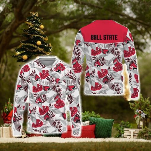 Ball State Cardinals Champions 3D Sweater Leaf Logo Gift For Men And Women Christmas