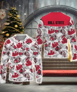 Ball State Cardinals Champions 3D Sweater Leaf Logo Gift For Men And Women Christmas