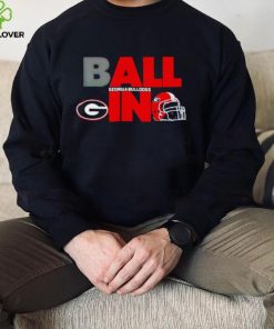 Ball in Georgia Bulldogs logo helmet shirt