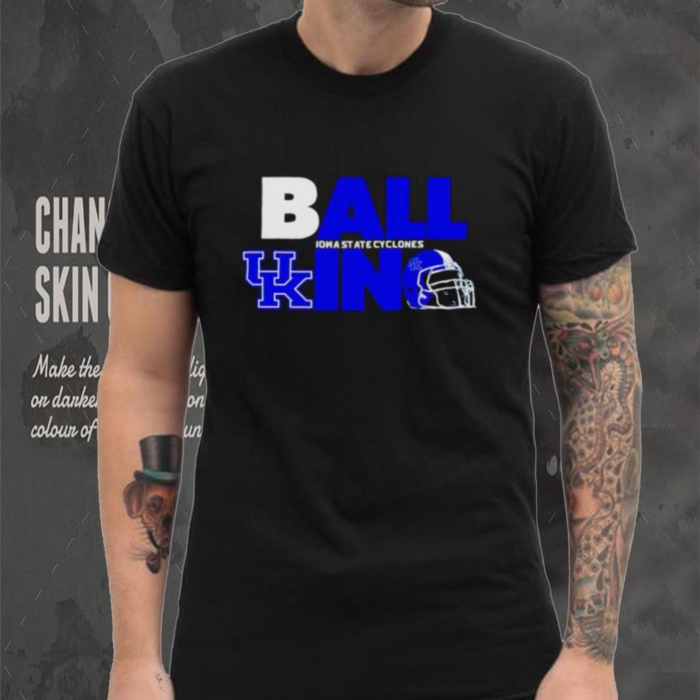 Ball in Kentucky Wildcats logo helmet shirt Ball in Kentucky Wildcats logo helmet shirt