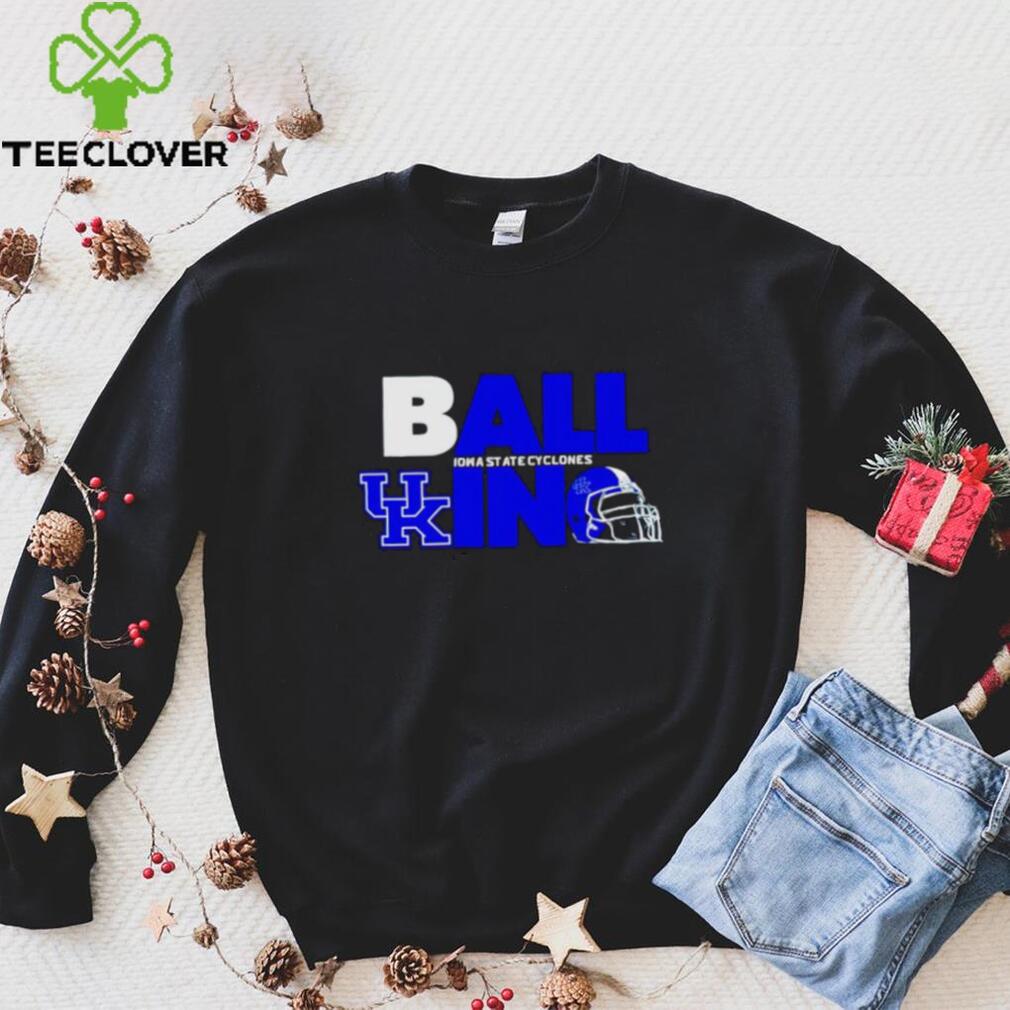 Ball in Kentucky Wildcats logo helmet shirt Ball in Kentucky Wildcats logo helmet shirt