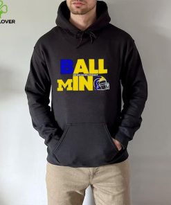 Ball in Michigan Wolverines logo helmet hoodie, sweater, longsleeve, shirt v-neck, t-shirt