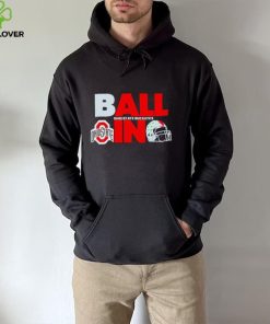 Ball in Ohio State Buckeyes logo helmet shirt