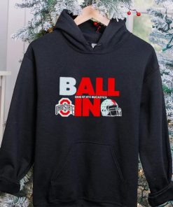 Ball in Ohio State Buckeyes logo helmet shirt
