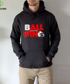 Ball in Wisconsin Badgers logo helmet shirt