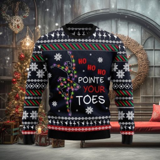 Ballet Pointe Chirtmas Time Wool Knitted Ugly Sweater