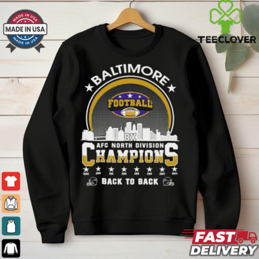 Baltimore Football 2024 AFC North Division Champions Skyline Shirt