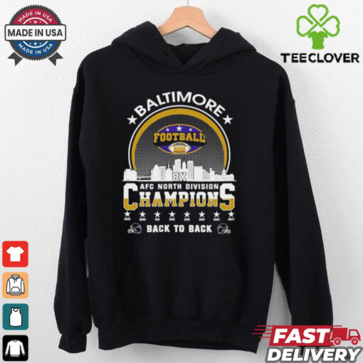 Baltimore Football 2024 AFC North Division Champions Skyline Shirt