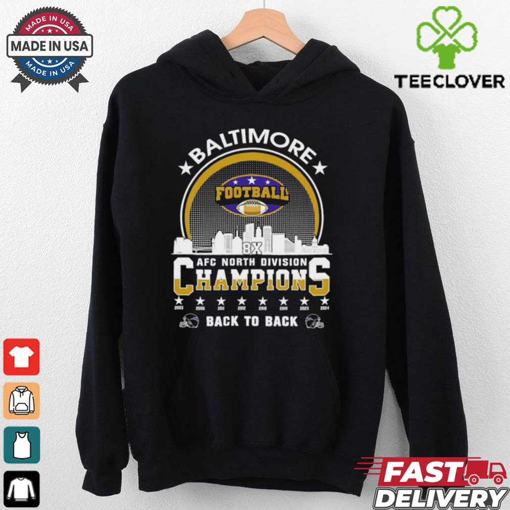 Baltimore Football 2024 AFC North Division Champions Skyline Shirt Baltimore Football 2024 AFC North Division Champions Skyline Shirt
