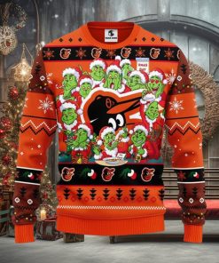 Baltimore Orioles 12 Grinch Xmas Day Christmas Ugly Sweater 3D Christmas Xmas Sweater