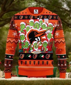 Baltimore Orioles 12 Grinch Xmas Day Christmas Ugly Sweater 3D Christmas Xmas Sweater