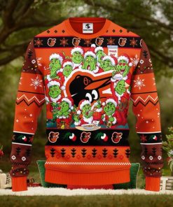 Baltimore Orioles 12 Grinch Xmas Day Christmas Ugly Sweater