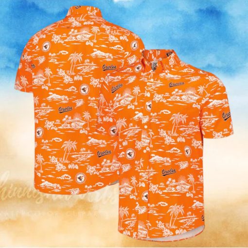 Baltimore Orioles Button Down Baseball Hawaiian Shirt – Orioles Hawaiian Shirt