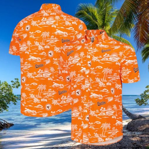 Baltimore Orioles Button Down Baseball Hawaiian Shirt – Orioles Hawaiian Shirt