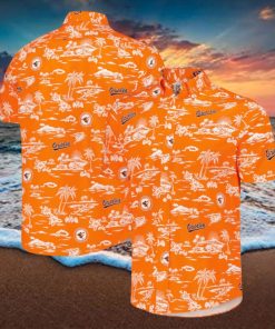 Baltimore Orioles Button Down Baseball Hawaiian Shirt