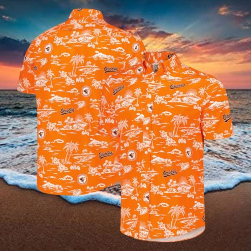 Baltimore Orioles Button Down Baseball Hawaiian Shirt