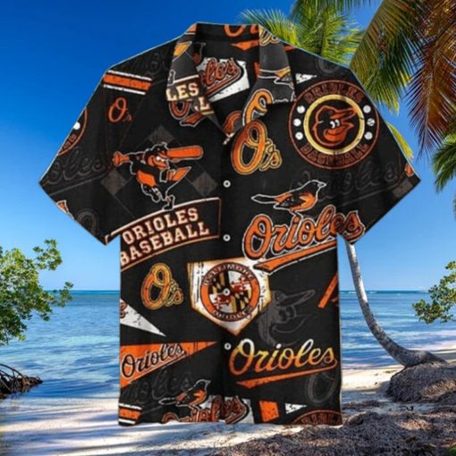 Baltimore Orioles Classic Black Game Day Hawaiian Shirt