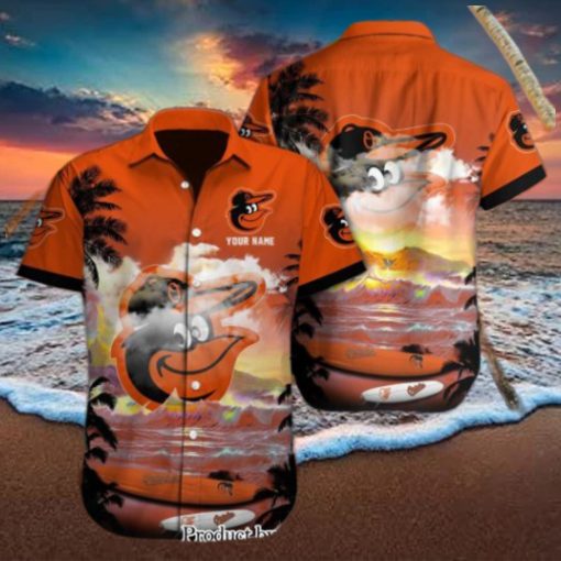 Baltimore Orioles Custom Name Unique Full Printing Hawaiian Shirt