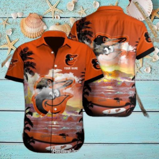 Baltimore Orioles Custom Name Unique Full Printing Hawaiian Shirt