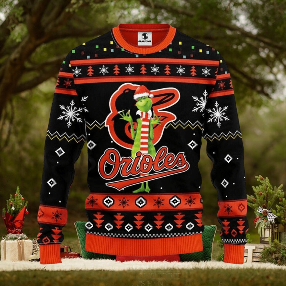 Baltimore Orioles Funny Grinch Christmas Ugly Sweater Christmas Gift For Fans Party Hoiliday Gift Baltimore Orioles Funny Grinch Christmas Ugly Sweater Christmas Gift For Fans Party Hoiliday Gift